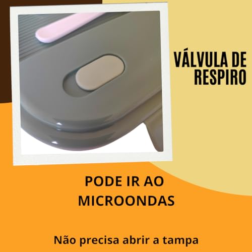 Marmita Marmitex Marmiteira Termica Fitness Talheres Pote Divisoria Lancheira Saudavel Trabalho Acad