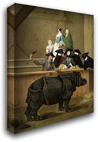 Clara The Rhinoceros 20x24 Gallery Wrapped Stretched Canvas Art by Pietro Longhi