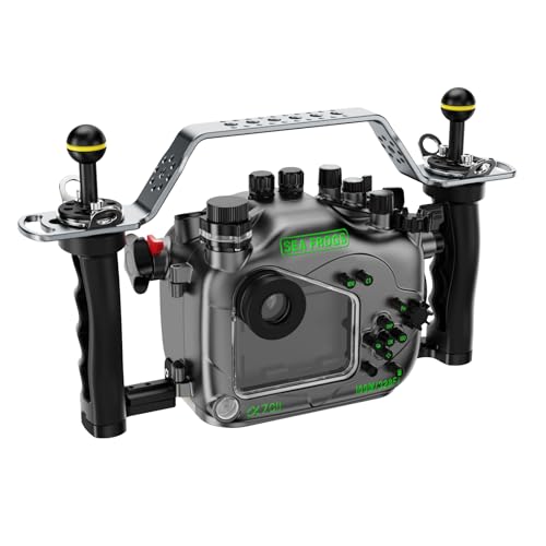 Ficha técnica Carcasa de metal subacuática para Sony A7C II con diámetro de 180/230 mm lente ojo de pez puerto de cúpula impermeable 130 pies/40 m carcasa de metal para cámara de fotografía de buceo - Fernando Cortés