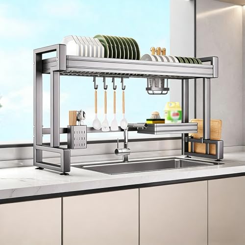 Escurridor de platos de acero inoxidable para optimizar el espacio de tu cocina 2