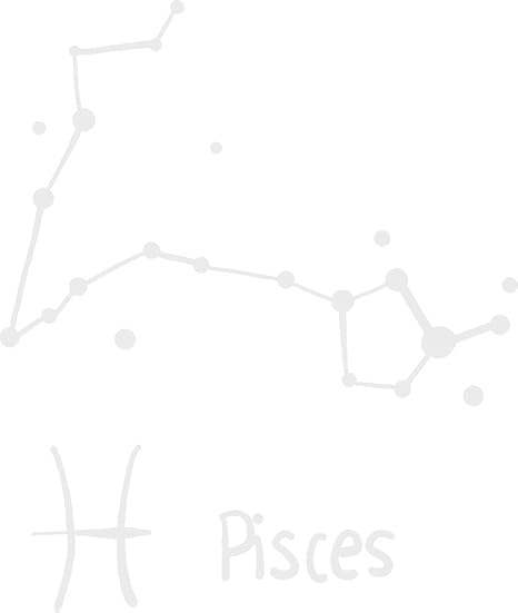 hBARSCI Pisces Vinyl Decal - 5 Inches - for Cars, Trucks, Windows, Laptops, Tablets - Outdoor - Grade 2.5mil Thick Vinyl - White
