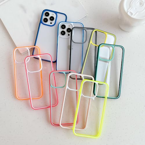 Coque silicone antichoc transparente cadre rose néon pour iPhone X XS - 5