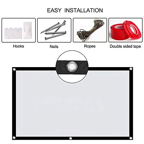 Pantalla de proyector plegable blanca mate 100 pulg miniatura 7
