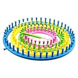 drburpily Strickrahmen aus Kunststoff, runde Mützenstrickrahmen, Bastelsets, Komfort beim Basteln, Option für lange Bastelsitzungen, Pulloverdecken, Garnstrickwerkzeug für Erwachsene