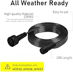 13ft Cordon d'extension de chaînes d'extérieur intelligentes,4m Câble d'alimentation 3-Pin Plug, Compatible uniquement avec les lumières Go-ve H7039, H7038, H7037