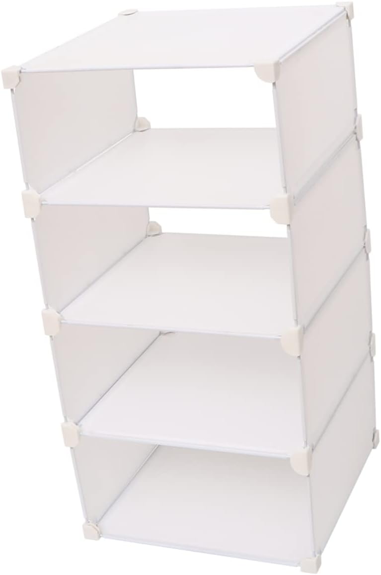 Practical Layered Clothes Storage Rack Organizer Cabinet for Bedroom and Home Sturdy Resin Design for Efficient Wardrobe Organization for Clothing and Accessories