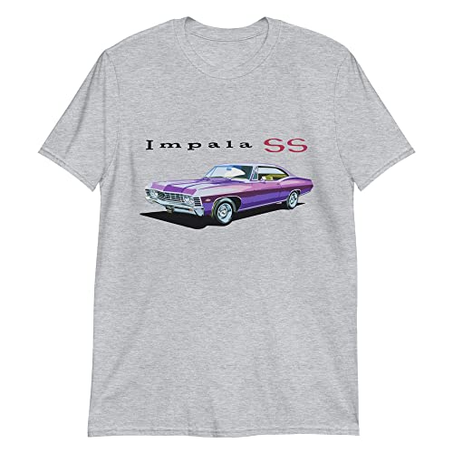 1967 Chevy Impala SS Classic Car Club Custom Retro T-Shirt Sport Grey