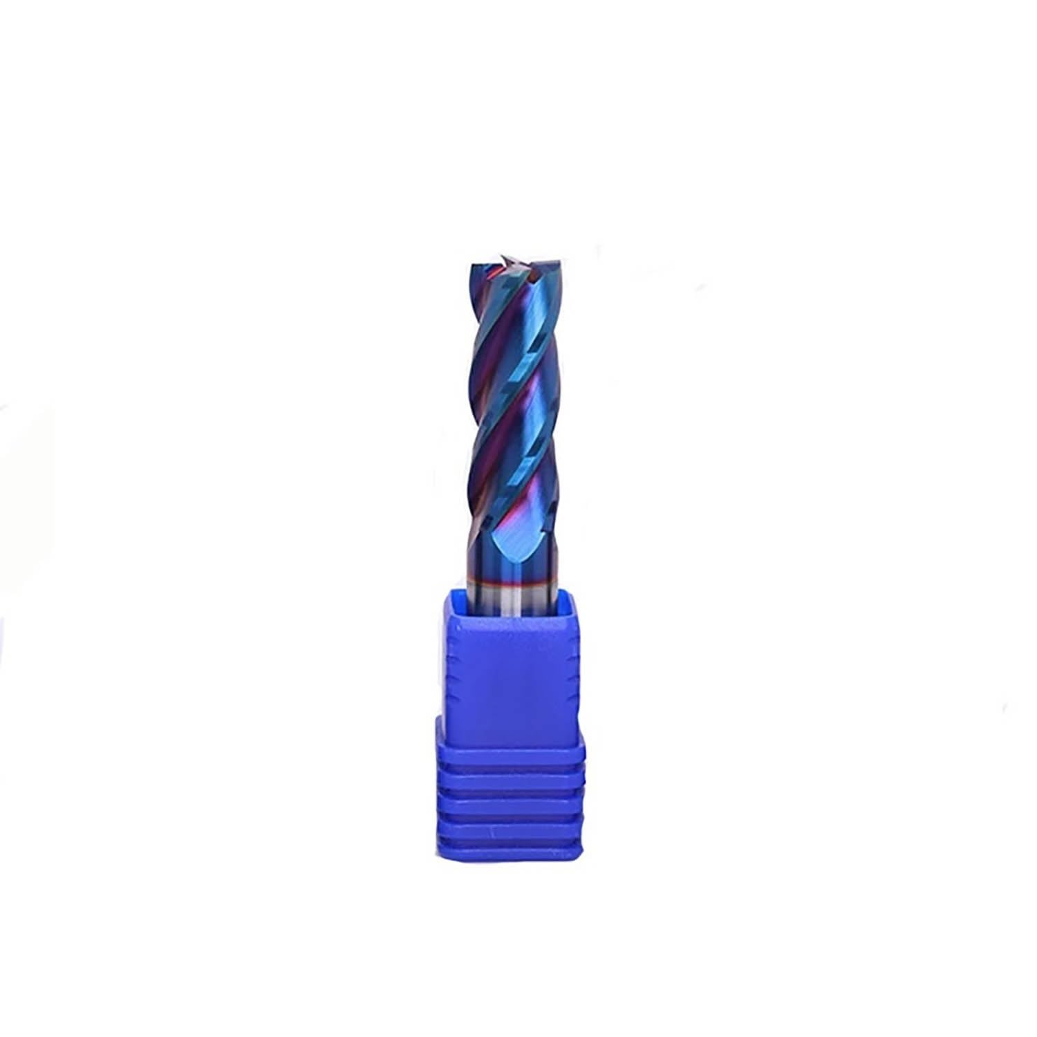 Frese piatte in acciaio al tungsteno HRC70 con gambo 10mm 12mm 4 taglienti