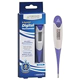 Veridian Digital Thermometer | 9-Second Readout | F C Temperature Modes| Flexible Tip | Hygienic Water-Resistant Easy Cleaning | Storage Case + Instructions Included