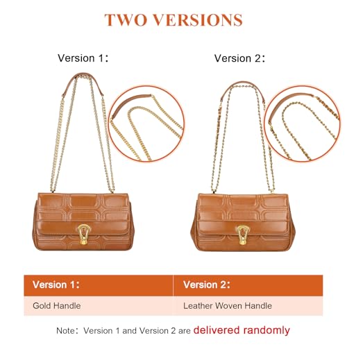Image of Over Earth Quilted Leather Crossbody Bags for Women Chain Shoulder Purse