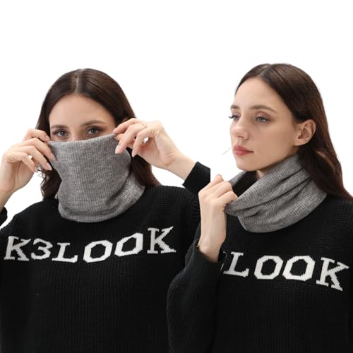 Winter Scarf for Women Neck Gaiter Double-Layer Neck Warmer Fleece Infinity Scarf for Cold Weather Gifts4