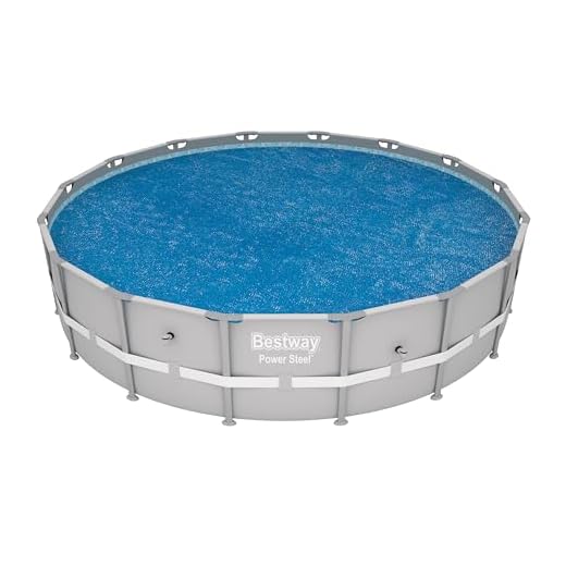 BESTWAY - Cobertor Solar para Piscina Desmontable Ø462 cm Redonda Fácil Instalación Azul Válido para Fast Set Ø549 cm, Steel Pro Ø457 cm y Power Steel Ø488 cm