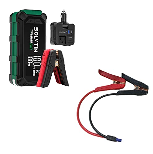 Solvtin 224Wh Portable Power Station, 2-In-1 Outdoor Generator And Car Jump Starter, Bundle With Jump Cable, Traveler 240 #TOP4