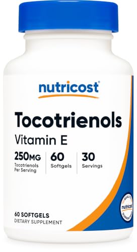 Nutricost Tocotrienols Vitamin E 250mg - DeltaGold Annatto 60 Softgels, 30 Servings, Non-GMO