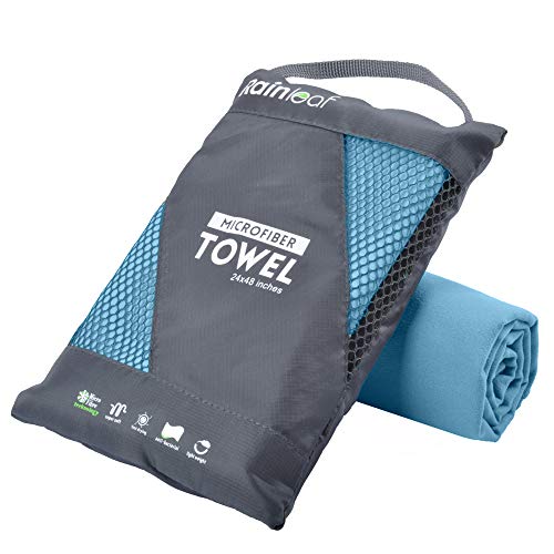 Rainleaf Microfiber Towel Perfect Travel & Gym & Camping Towel. Quick Dry - Super Absorbent - Ultra Compact - Lightweight. Suitable for Trip, Beach, Shower, Backpacking, Pool by Rainleaf - Used condition - US$10.07