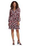 London Times Women's Dresses Elastic Waist Blouson Waist Bishop Sleeve Feminine Flattering Versatile Dress