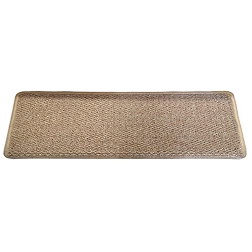 BODHIS Juego de 9 almohadillas cuadradas de sisal para escalera, autoadhesivas, para el hogar, decoración de interiores, para escaleras (camello, 75 x 24 x 3 cm)