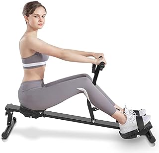 Sports Rowing Machine, Fitness Rowing Machine Aerobic Rowing Machine rowing machines for home foldable Heavy rowing machine with Quiet Magnetic Brake System Digital Monitor Adjustable Pedal, Steel