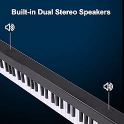 Piano numérique pleine grandeur à 88 touches, clavier électrique portable, haut-parleur intégré, connexion Bluetooth MIDI, pédale de maintien, sac de transport for tous les niveaux d’expérience. - Les Beatles, Paul McCartney, John Lennon, RIngo Starr, George Harrison Piano numérique pleine grandeur à 88 touches, clavier électrique portable, haut-parleur intégré, connexion Bluetooth MIDI, pédale de maintien, sac de transport for tous les niveaux d'expérience. – Image 4