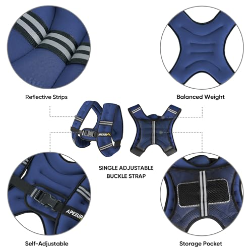 Image of APEXUP Weighted Vest Men Women, Weight Vest for Women Workout Equipment for Strength Training Running