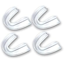 4Set Sports Mouldable Sports Mouth Guards للبالغين والأطفال ، حامي الأسنان لكرة القدم ، كرة السلة ، الملاكمة ، المصارعة ، الملاكمة - BPA Free Material Chroma