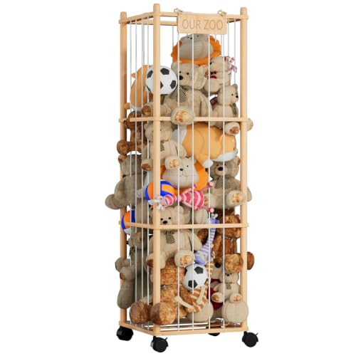 VERONLY Aufbewahrungsregal für Kuscheltiere – großes Holzregal für Stofftiere, p