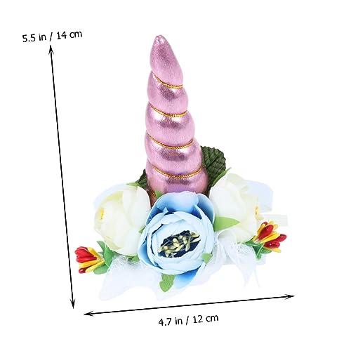 Sombrero Disfraz Unicornio para Perros y Gatos Rosa miniatura 7