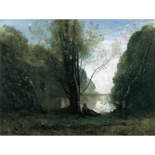 ArtDirect Solitude. Recollection of Vigen, Limousin (1866) Art Print Giclee by Jean-Baptiste-Camille Corot, Ready to Frame, Customization Sizes 10x8, 14x11, 20x15, 32x24, 48x36 and 60x45 inches