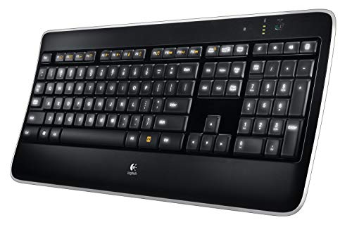 6 mejores teclados retroiluminados 37 Logitech K800 Teclado Inalámbrico Retroiluminado para Windows,...