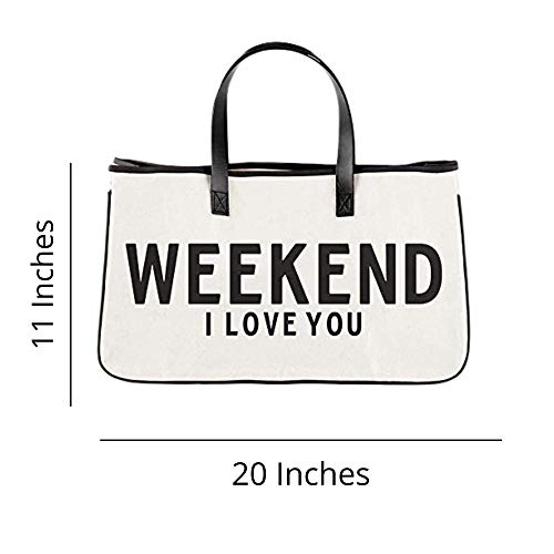 Image of Santa Barbara Design Studio Tote Bag For Women Canvas Shoulder Bag with Genuine Leather Handles,
