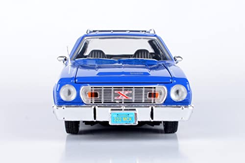 Motormax 1974 AMC Gremlin X 1:24 Diecast Modelo Azul miniatura 7