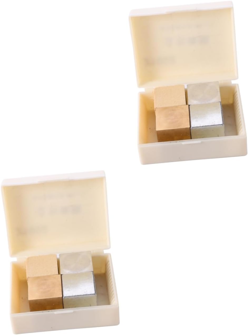 8 Pcs Physics Experiment Metal Density Cubes Gravity Density Cylinder Science Education Products Metals Metal Block Wooden Block Metal Elements Cubes Purity Copper Aluminum Block