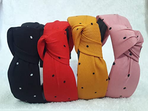 Image of GT Gloptook Hair Jewellery Plastic and Fabric Multi-Colour Combo of 4 Hair Bands Head Bands for Girls and Women, Hair Accessories Headband Solid Hairband for Women's and Girl's