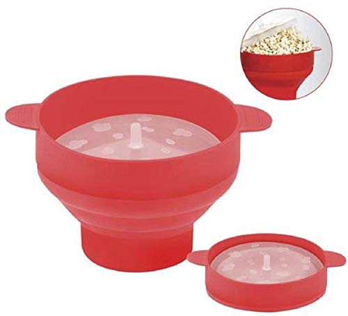 Pipoqueira Dobrável Balde Microondas Silicone Pipoca Prática