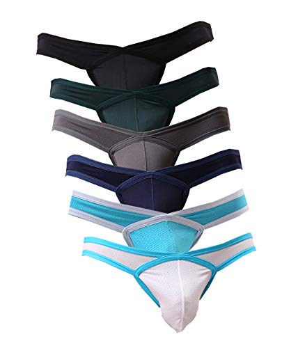 Coodyake Mens Mesh Bikini Underwear Sexy Bulge Pouch Briefs Breathable (6Pack,S) #TOP10