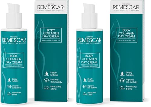 Crème corps collagène Remescar avec acide hyaluronique pour soin microbiome raffermissant