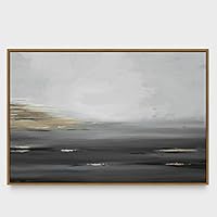 Framed Canvas Wall Art Abstract Seascape Canvas Prints Home Artwork Decoration for Living Room,Bedroom - 16x24 inches