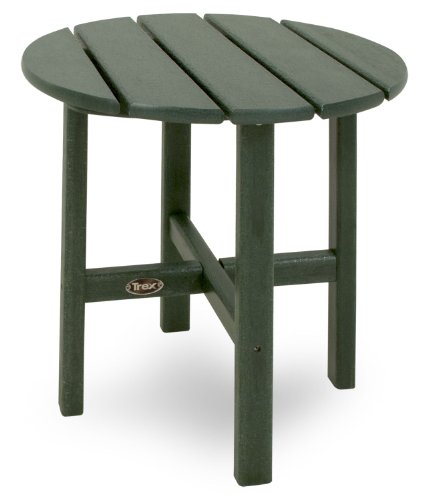 Trex Outdoor Furniture Cape Cod Round 18-Inch Side Table, Rainforest