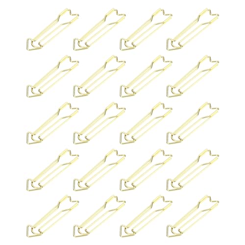 YOKIVE 20 Clips de Papel, Clips con Forma de Animal de Caballo con Caja, 20 Clips de Papel, Mantienen la Mesa Ordenada, para Oficina, Arte, Hogar, Uso Diario (Tono Dorado, 1,5')