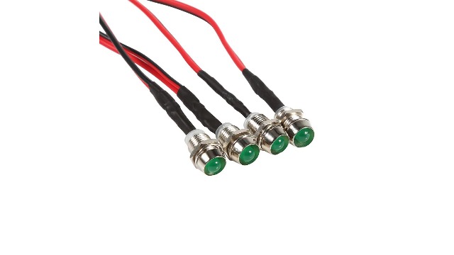 5PC 12V 8mm Auto Marine Barca Indicatore LED Cruscotto Allarme Luce - Foto 10