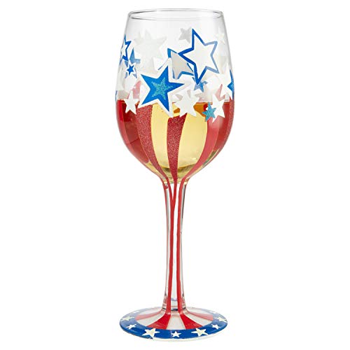 Enesco Designs By Lolita Land Of The Free Artisan Wine Glass, 1 Count (Pack Of 1), Multicolor #TOP17