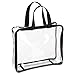 Produktbild iDesign 05030EU Nya Tasche Zubehörtasche für Pflegeprodukte/Beauty-Produkte, Kosmetik, Spielzeuge, Künstlerbedarf, Strand - Medium, Durchsichtig/schwarz, Vinyl, Clear/Black, 27,9 x 24,1 x 8,25 cm