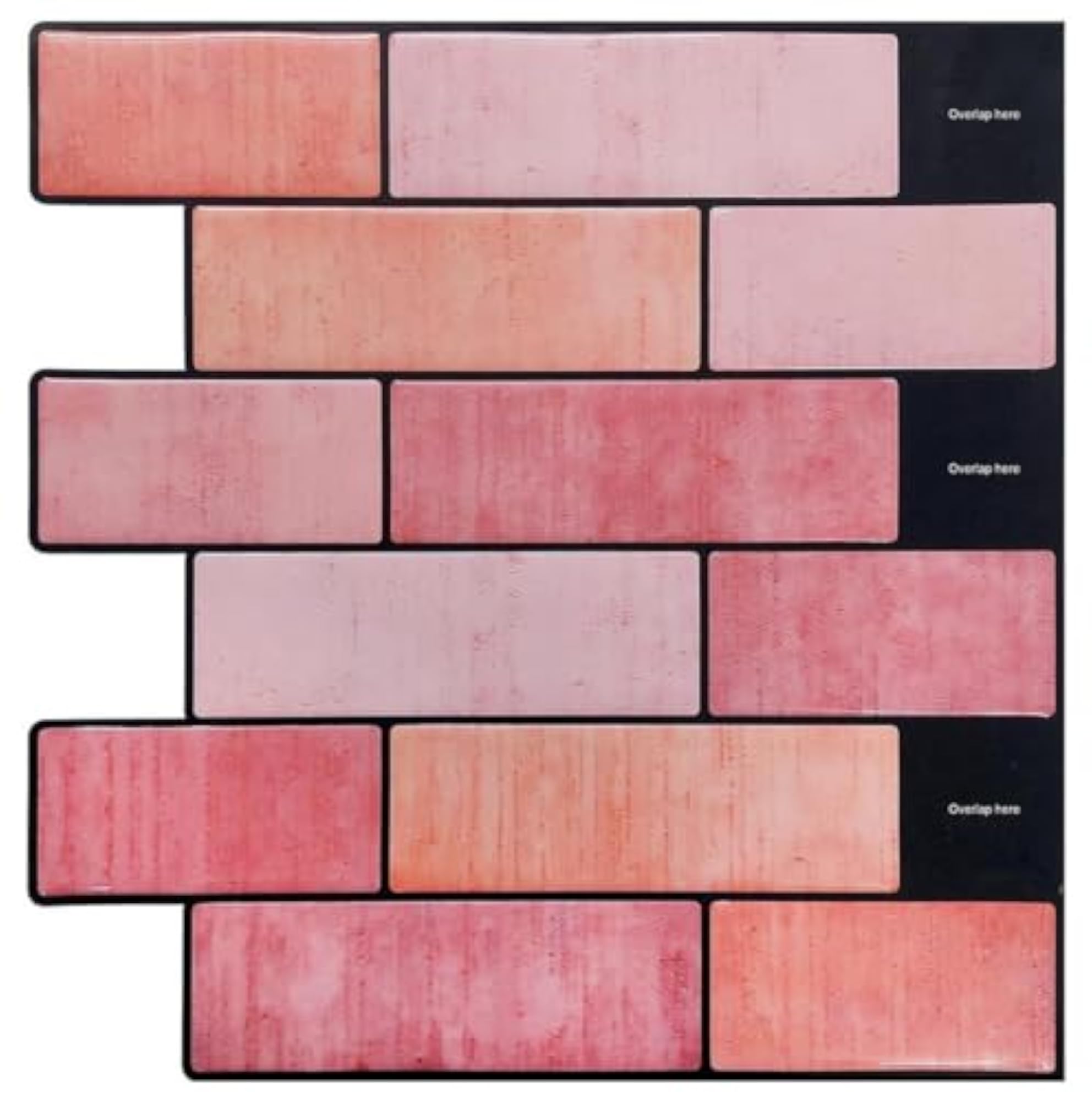 Subway Pink Pastel Peel and Stick Wall Tile, Kitchen Backsplash