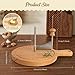 Cheese Curler and Shaver Compatible with Tête de Moine, Professional Stainless Steel Scraper with Durable Wood Base, Manual Flower Maker for Charcuterie Boards
