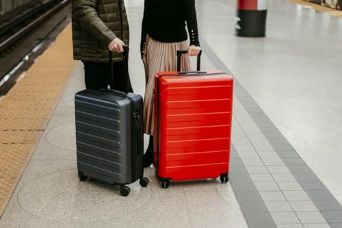 NINETYGO Checked Luggage 24 Inch with USB Port, Large Suitcases with Spinner Wheels, Check-in Medium Hard Shell Bags, TSA Lock for 5-7 Days Travel (65L, Samba Red, Rhine Pro Plus) - Image 3