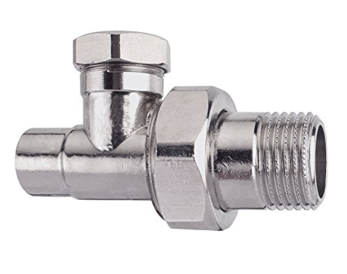 Cornat T591506 Heizkörper Verschraubung Durchgang absperrbar, 15 mm x 1/2 Zoll