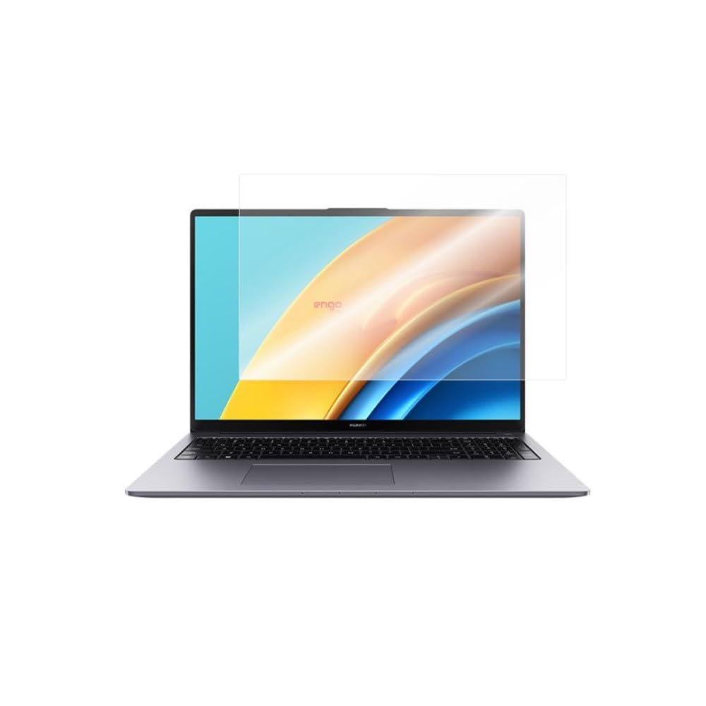 Engo Huawei Matebook D16 2023 16 İnç İle Uyumlu Mat Ekran Koruyucu Notebook, Yansıma Ve Parlama Önleyici Parmak İzi Bırakmayan Laptop Koruma, 9H Temperli Kırılmaz Esnek Nano Cam 16:10