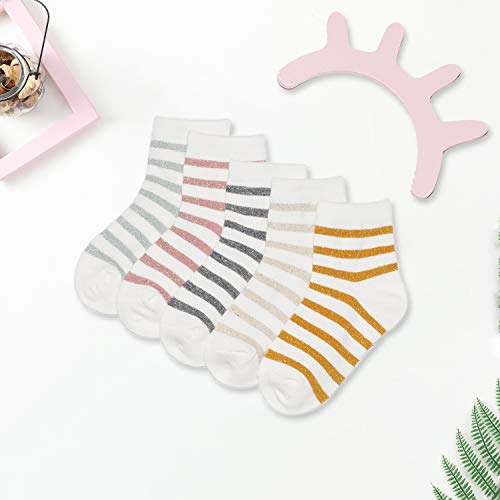 Image of Toddler Baby Girls Boys Socks Animal Pattern Children Ankle Cotton Socks 5 Pairs