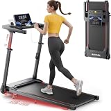 Tapis Roulant Elettrico con 10% Inclinazione, 12km/h Tapis Roulant Pieghevole con Pendenza, Walking Pad, App e Telecomando, Nessuna Installazione Richiesta, Design Salvaspazio per Casa e Ufficio