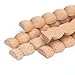 12Pcs Decorative Bobbin Wood Trim Half Round Wooden Beaded Molding Sticks Total 15.75ft Unfinished 3D Bead Pearl Wood Molding for DIY Decor, Cabinets, Home Wall, Furniture, Paneling, Board Projects